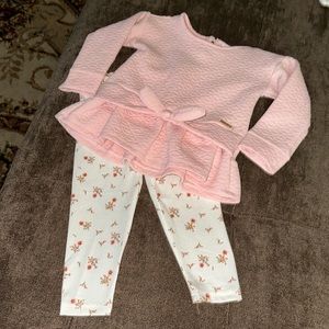 Kensie Girl Floral and Pink Pant Set Size 2T